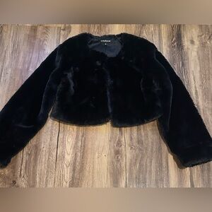 Eilly Bazar Faux Fur Cropped Jacket
